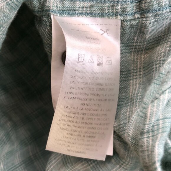 Pendleton Mens Malone Shirt Large Short Sleeve Linen Button Up Plaid Casual - Picture 8 of 10